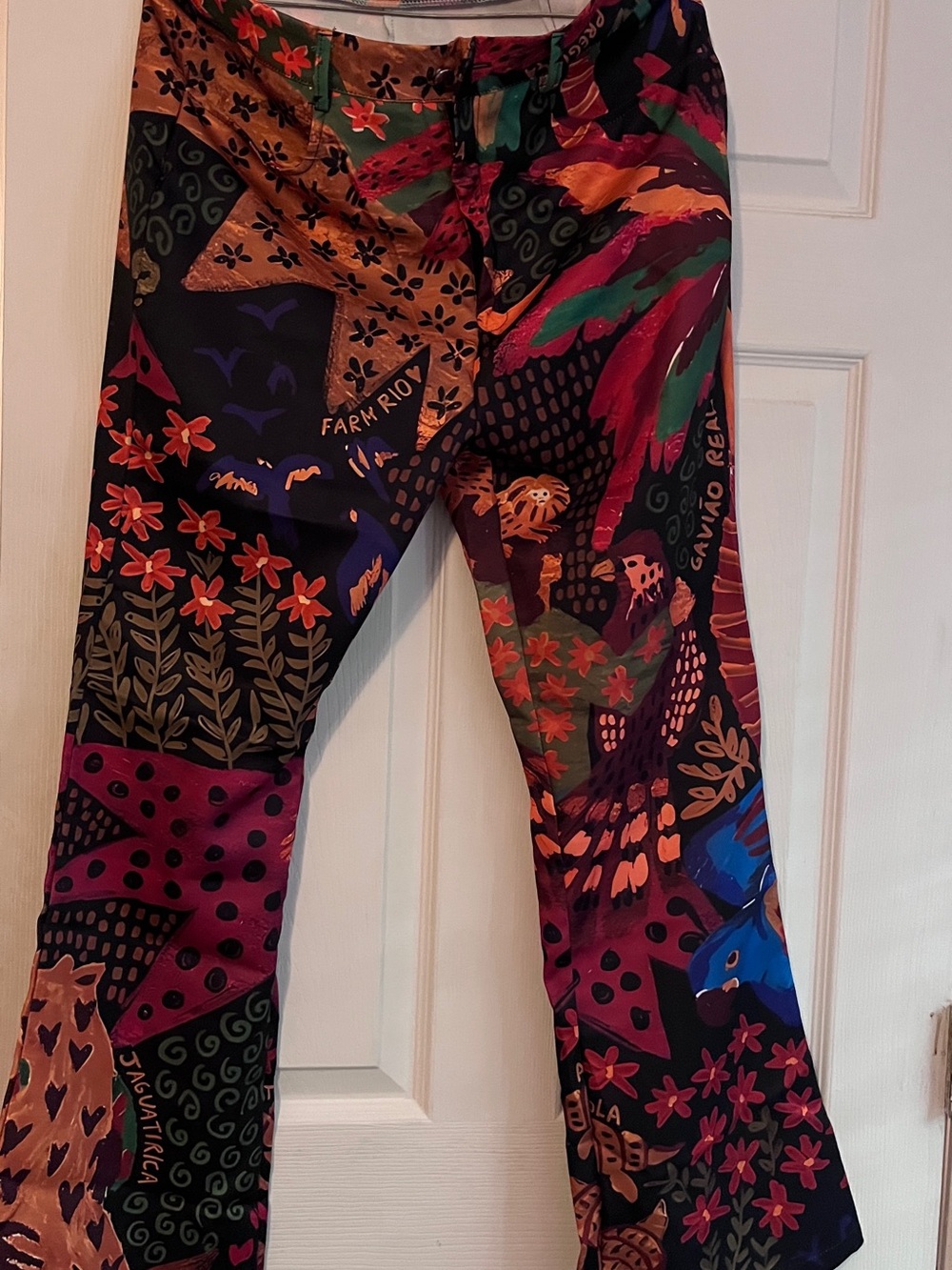 Colorful Botanical & Animal Print Pants